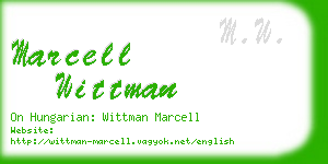 marcell wittman business card